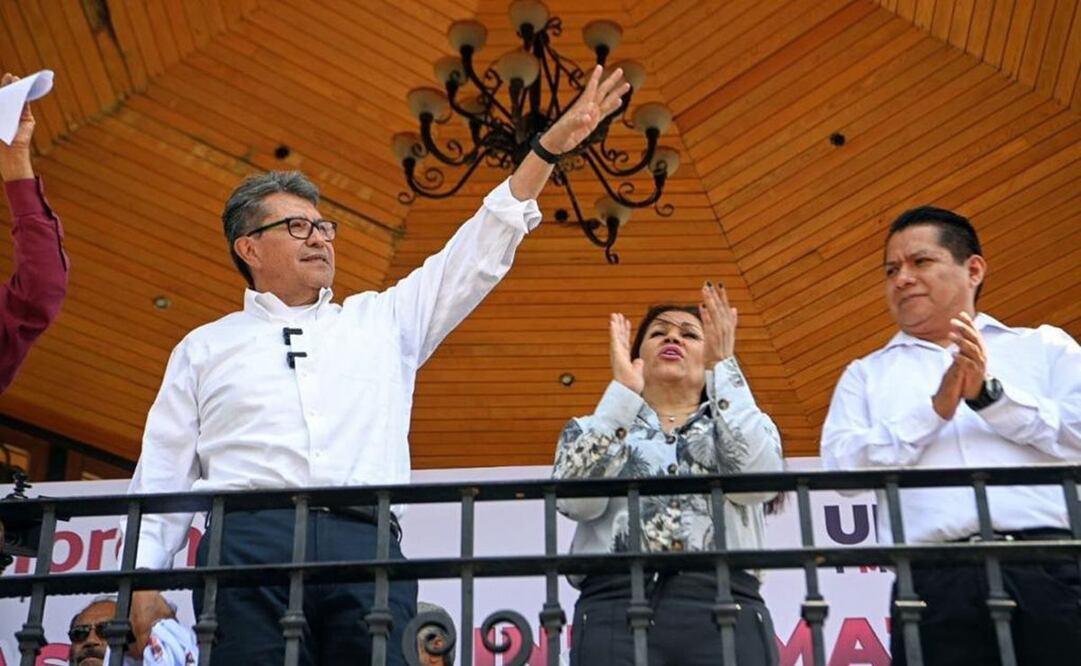 Ricardo Monreal durante evento de promoción presidencial en  Lerma, Estado de México. Foto: Especial