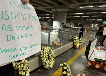 VIDEO estudiantes protestan en la estación Mixcoac, a 3 años del colapso de la Línea 12 del Metro