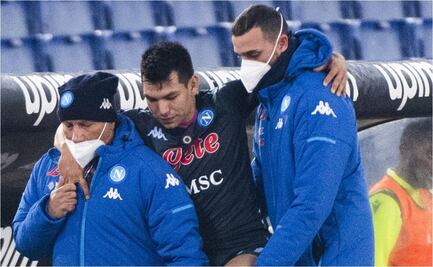 ‘Chucky’ Lozano abandonó el Lazio vs Napoli por traumatismo en la pierna izquierda