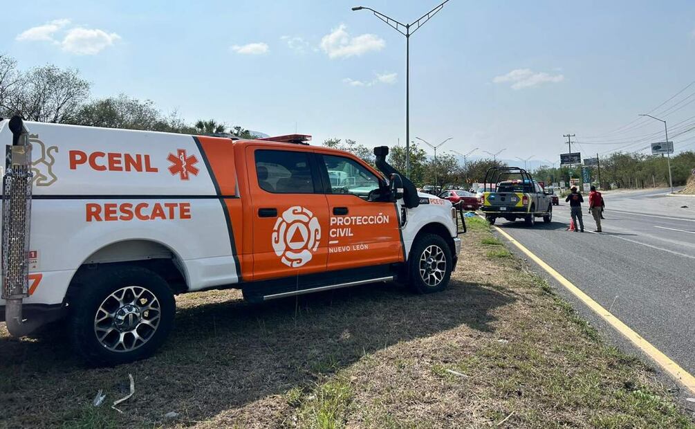 El accidente ocurrió en el kilómetro 256 de la Carretera Nacional en Nuevo León (07/05/2025). Foto: Especial
