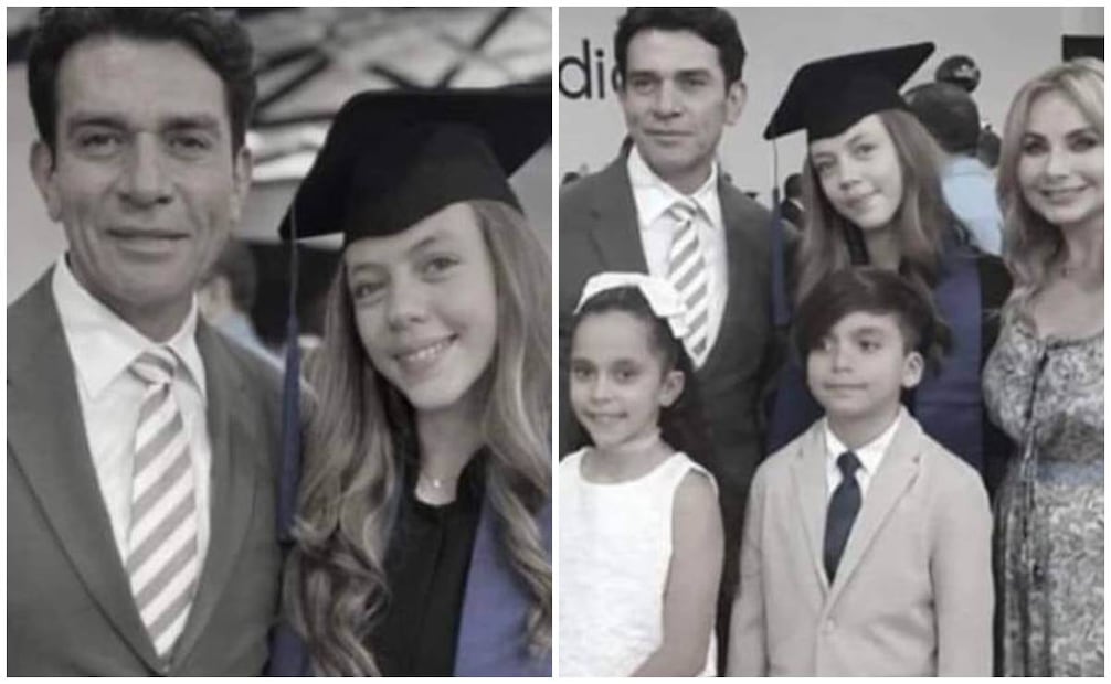 Jorge Salinas en la graduación de su hija Valentina, producto de su relación con la actriz Andrea Noli