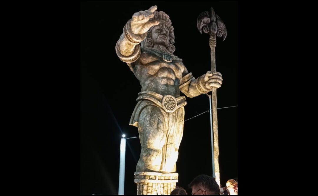 El alcalde de Telchac Puerto consideró que Chac, una deidad de origen maya merece ser reconocido y por eso se hizo su estatua. Foto: Especial