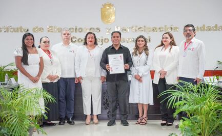 Eduardo Ramírez recibe constancia como gobernador electo de Chiapas