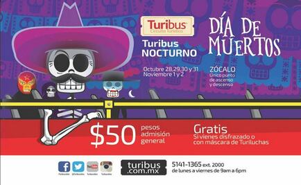 Viaja gratis en Turibús por el Día de Muertos