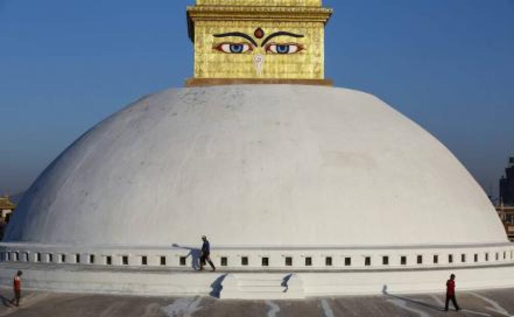 Los tres ojos de Buda vuelven a ver tras el terremoto en Nepal