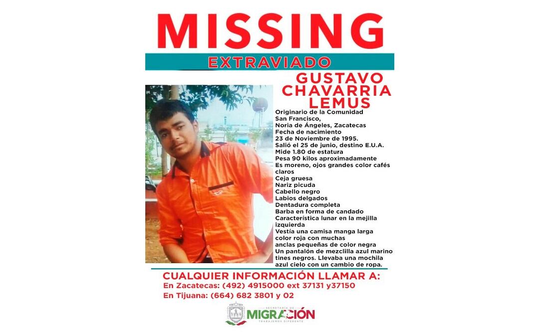 Buscan a migrante zacatecano extraviado en cruce fronterizo