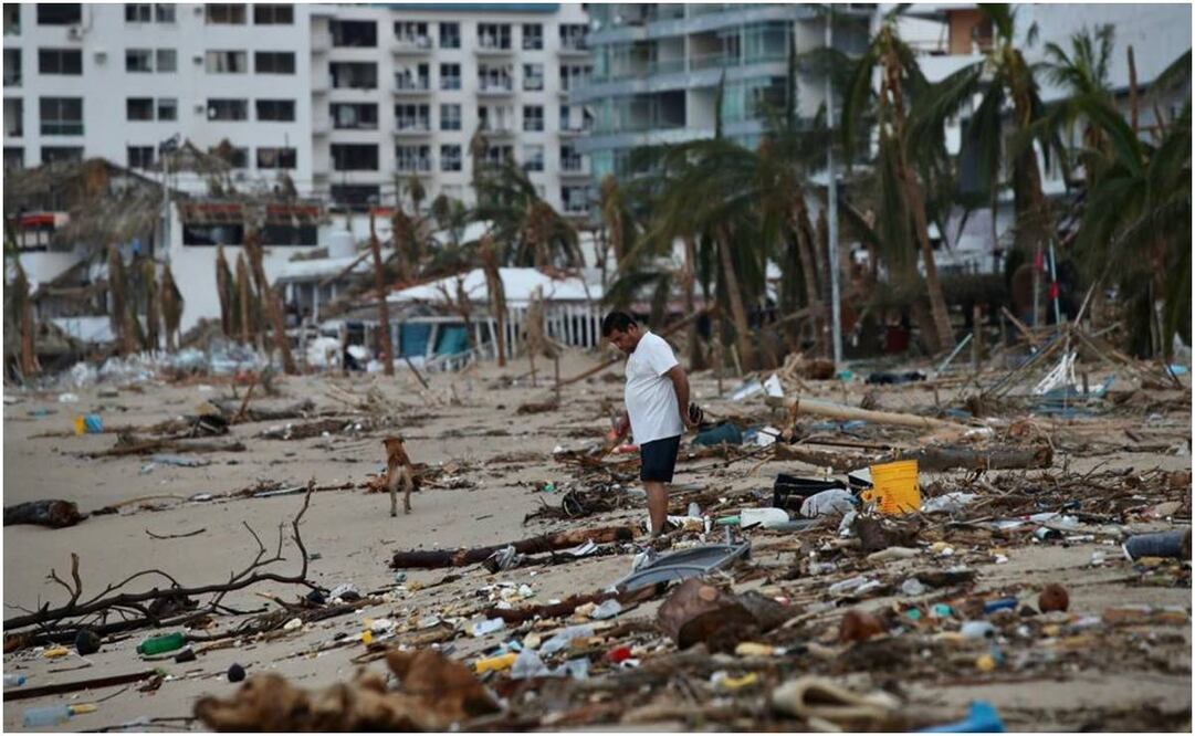 Así luce el puerto de Acapulco tras el paso del huracán Otis. Foto: Valente Rosas/ EL UNIVERSAL