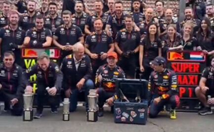 VIDEO: Otra vez le rompen el trofeo a Max Verstappen en los festejos del GP de Bélgica