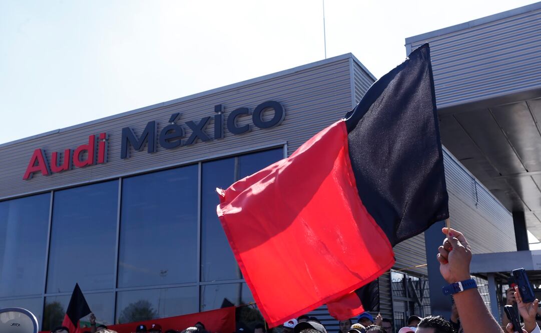 El Sindicato Independiente de Trabajadores de Audi México declaró en huelga la planta de San José Chiapa, Puebla. Foto: Omar Contreras / EL UNIVERSAL