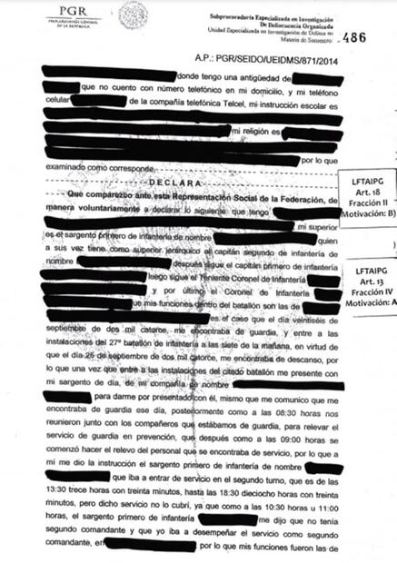 Fiscalía de Gertz cierra las nuevas versiones de soldados testigos del caso Ayotzinapa