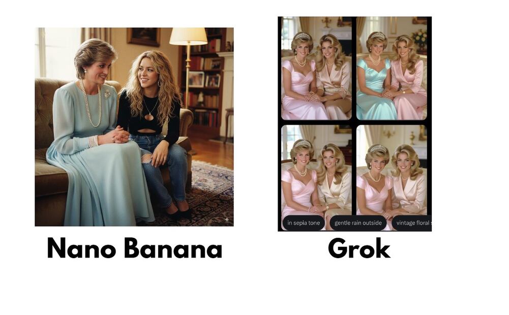 Nano Banana, Grok, Copilot o ChatGPT: cuál IA genera mejores imágenes. Imagen: captura de pantalla
