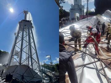 Colapsa tanque de agua elevado en San Martín Texmelucan, Puebla; reportan dos muertos