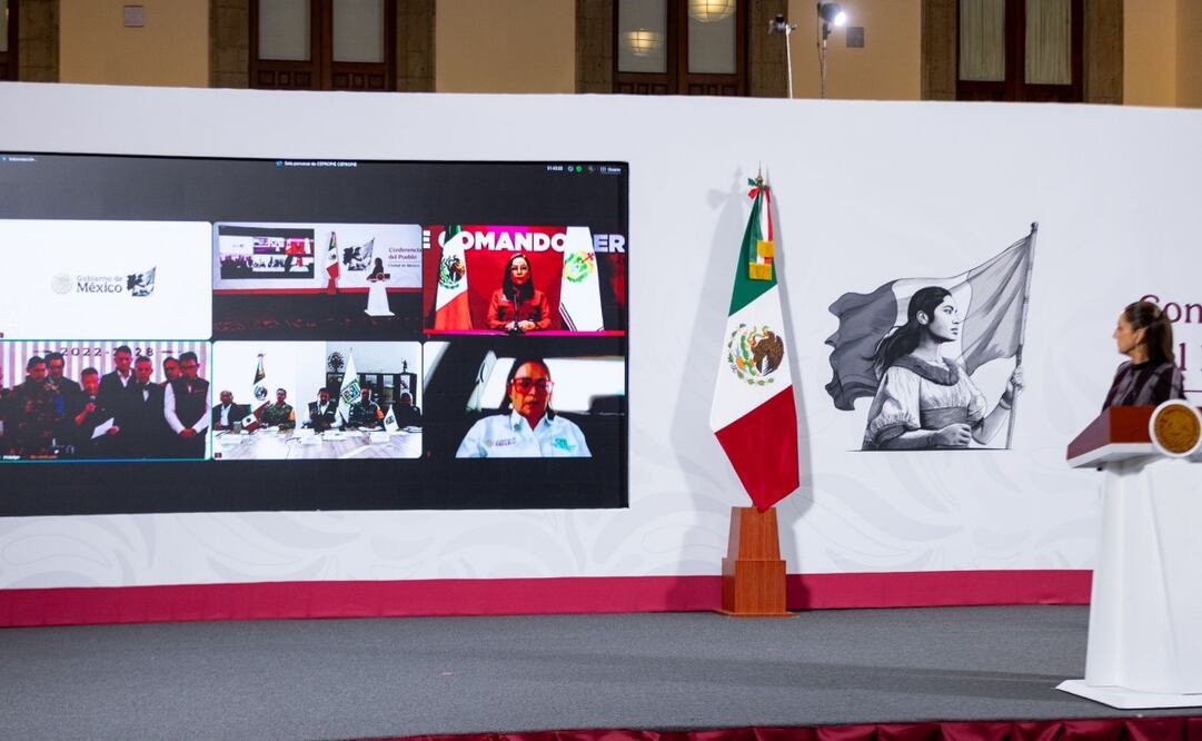 Enlace con gobernadores y con la titular de la CFE en "La mañanera del pueblo". Foto: Hugo Salvador / EL UNIVERSAL