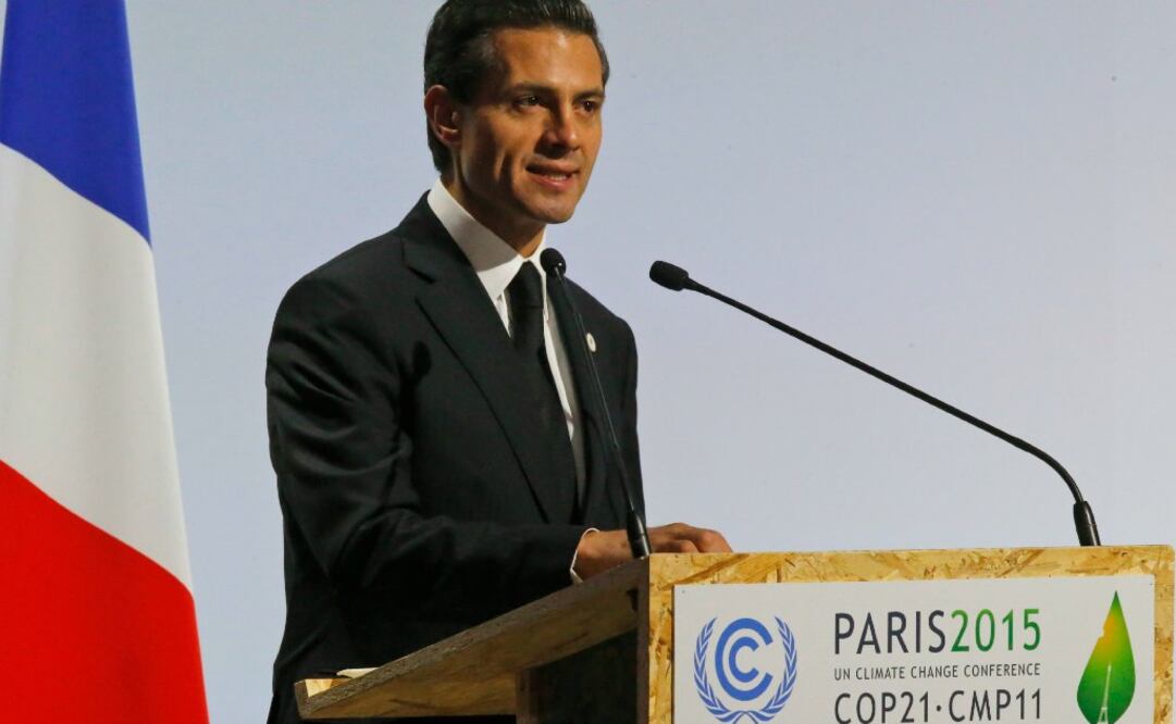 El presidente Enrique Peña Nieto durante su participación en la COP21. Foto: AP