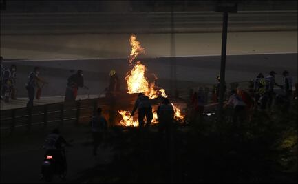 Costillas fracturadas y quemaduras leves, sufrió Romain Grosjean