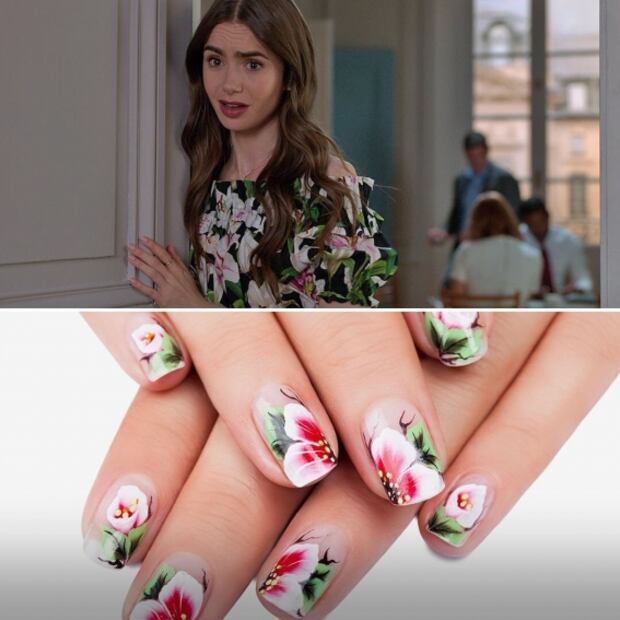 Aprende cómo hacerte estos diseños de uñas inspirados en “Emily in Paris”