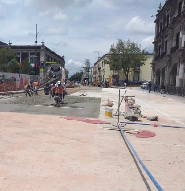 Rehabilitan avenida Lerdo de Tejada en Centro Histórico de Toluca