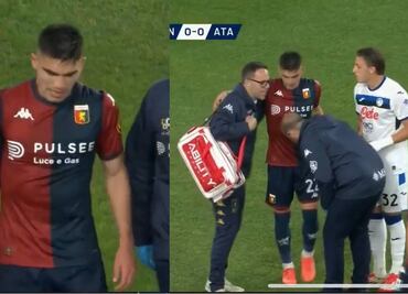 VIDEO: Johan Vásquez se lesionó en la derrota del Genoa ante el Atalanta; la afición reconoció al mexicano