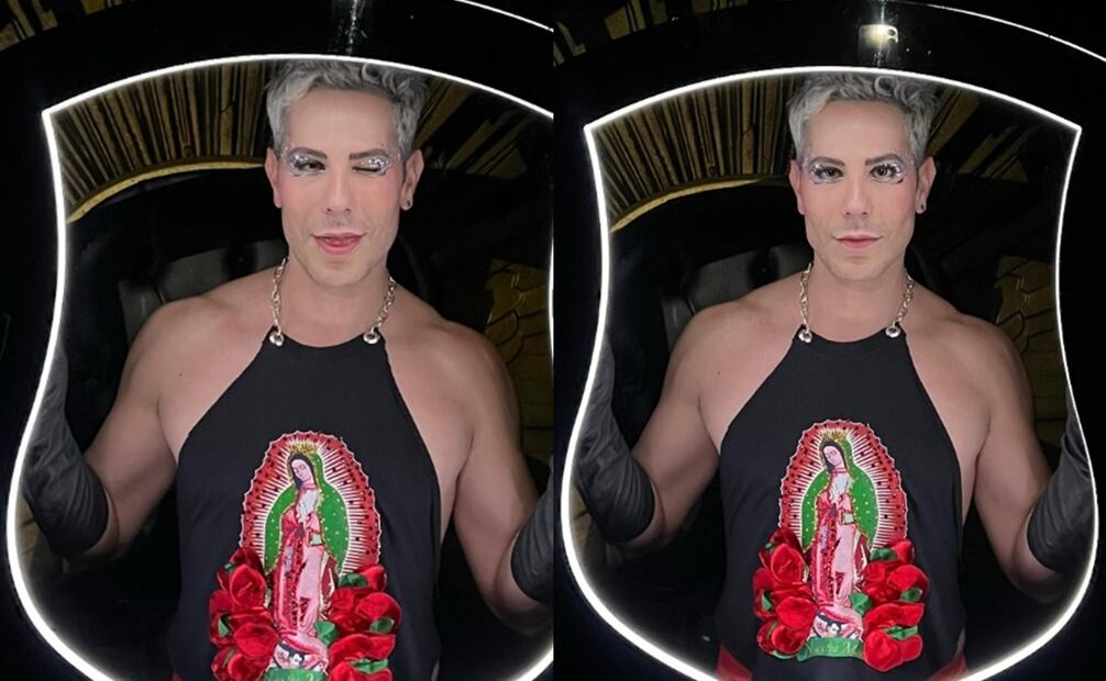 Christian Chávez con el look inspirado en la Virgen de Guadalupe. Foto: Instagram oficial del cantante.