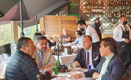 Captan a Roberto Palazuelos en reunión con líderes del PRD en CDMX