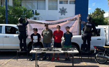 Detienen a 10 civiles armados y aseguran armas y explosivos artesanales en Culiacán; desmantelan campamentos improvisados