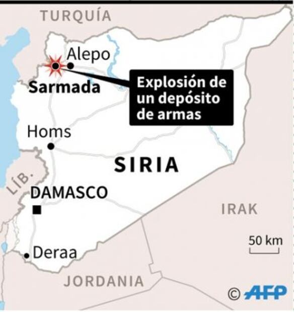Explosión en edificios de Siria deja al menos 36 muertos