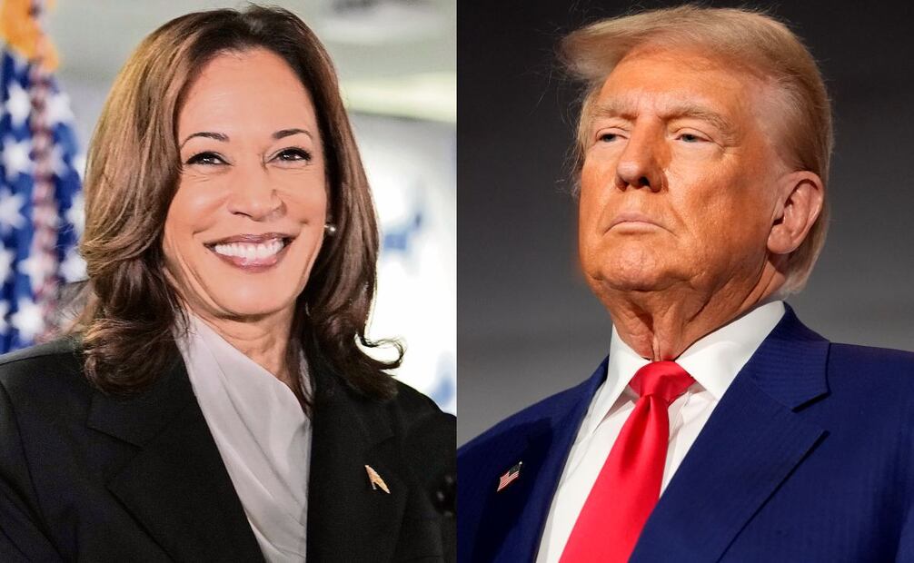 Kamala Harris y Donald Trump. Fotos: AP