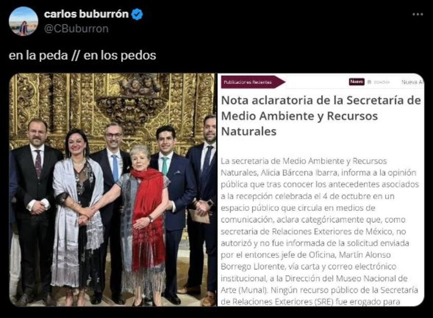 Los mejores memes que dejó la boda en el MUNAL de Martín Borrego. Foto: Captura de pantalla