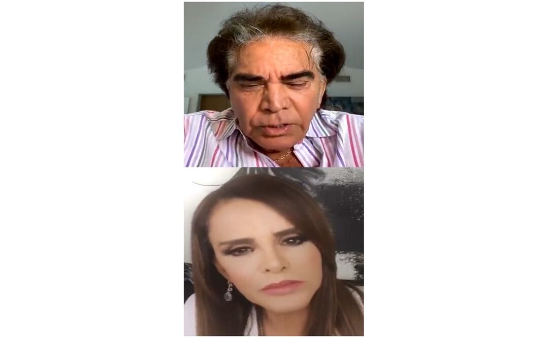 José Luis Rodríguez “El Puma” y Lucía Méndez. Foto: Captura de pantalla 