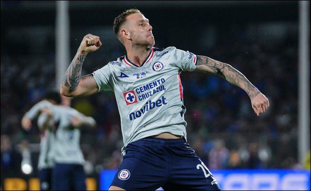 Rodolfo Rotondi celebra durante el partido entre Pumas y Cruz Azul por la Final del Clausura 2026. FOTO: Imago7