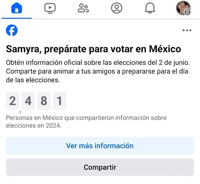 Facebook e Instagram se suman a votaciones de este 2 de junio. Foto: Captura de pantalla