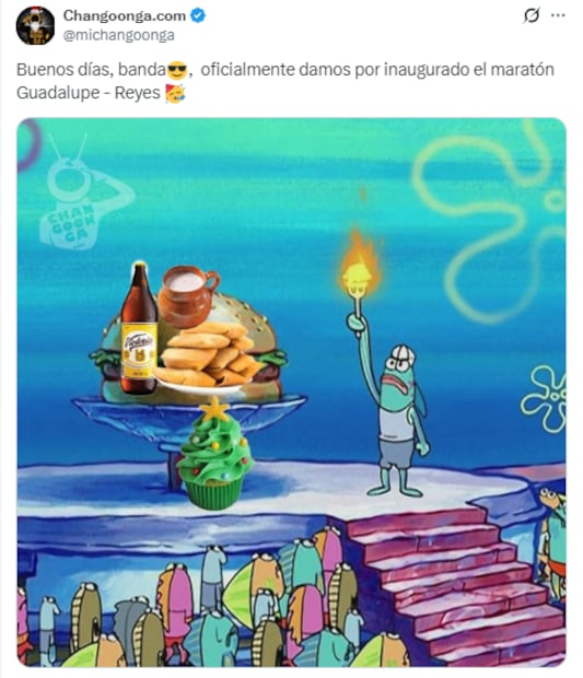 Memes para dar la bienvenida al Maratón Guadalupe-Reyes. Foto: X