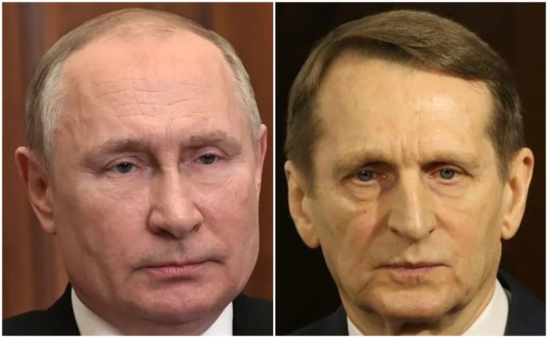Vladimir Putin y Sergei Naryshkin.  Foto: LA NACION 