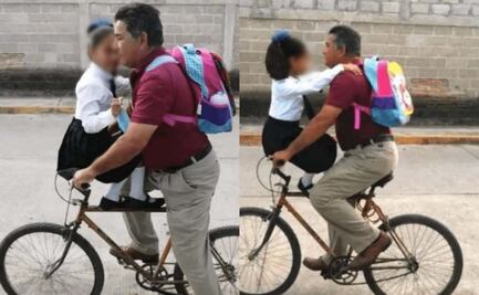 Viral: “Papi, a mí no me da vergüenza”, nieta pide a su abuelo la lleve a la escuela en bici