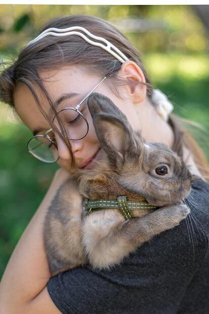 Si estás pensando en adoptar un conejo o ya tienes uno en casa, dedícale tiempo y cariño para descubrir su personalidad. Fuente: Freepik.