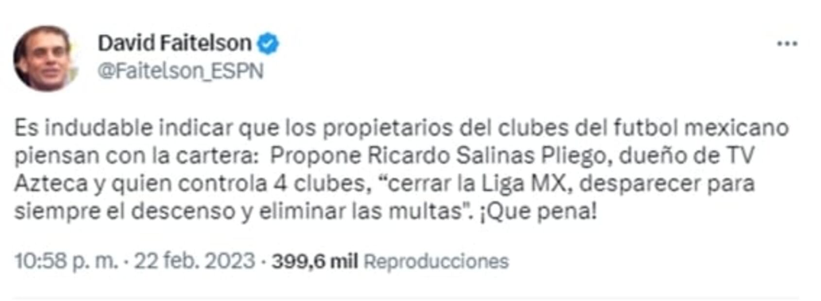¡Se arma la trifulca! Salinas Pliego y David Faitelson pelean en Twitter: "¿Cuántos equipos has tenido?"