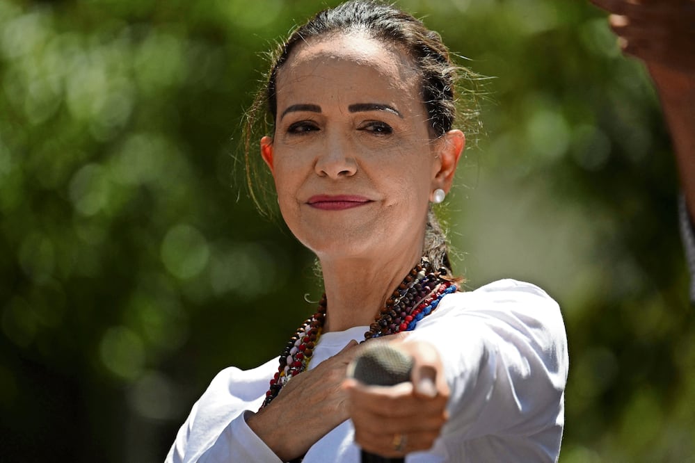 María Corina Machado, lideresa opositora en Caracas, imagen del el 3 de agosto. Foto: AFP