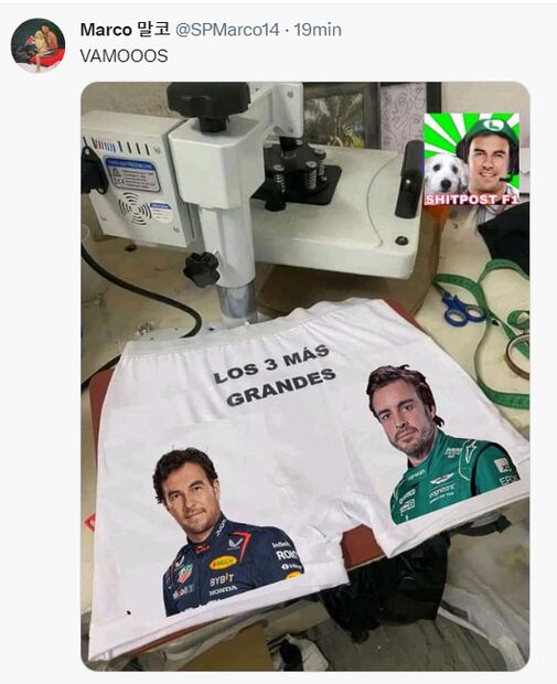 Memes de Checo Pérez en el GP de Azerbiayán
