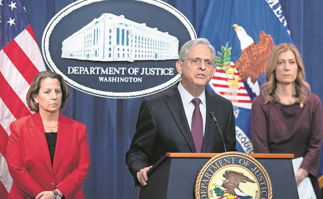 Merrick Garland describió cómo opera la red de elaboración y tráfico de fentanilo.Foto: Michael Reynolds/ EFE