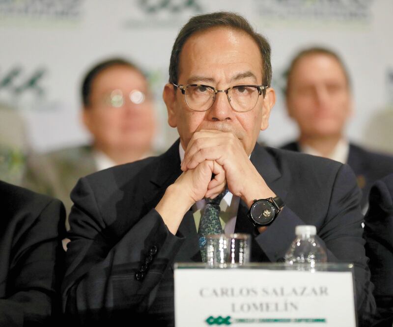 El CCE, a cargo Carlos Salazar Lomelín, dice que no sabe de dónde procede el supuesto documento por el que se dio a conocer el BOA. Archivo EL UNIVERSAL