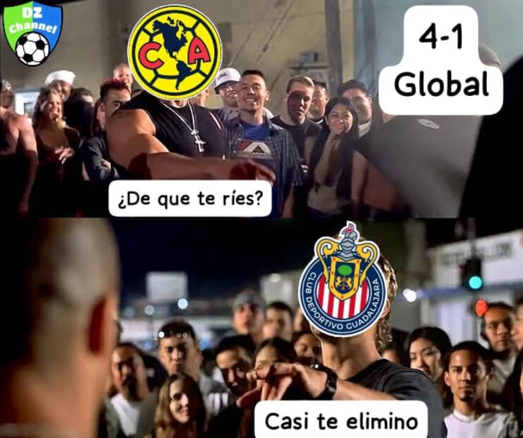 América goleó a Chivas; los MEMES se burlan del equipo rojiblanco por su actuación