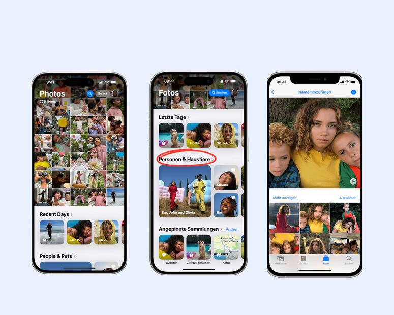 iCloud tiene una función similar a Google Fotos para borrar fotos de personas específicas. Foto: Apple