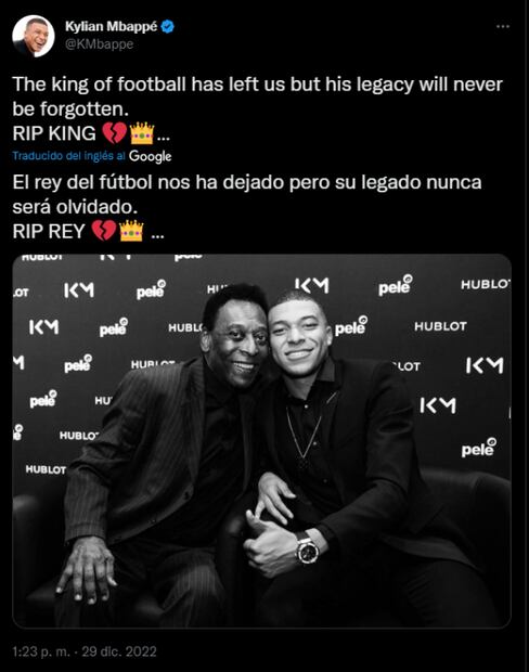 Así se despiden Messi, Neymar, CR7 y Mbappé de Pelé
