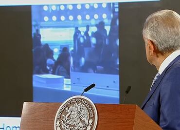 AMLO exhibe con video de TikTok "espectáculo" de hombre que lanzó gritos contra la 4T en el AICM