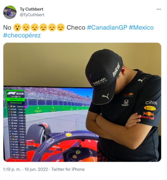Los memes que dejó el abandono de Checo Pérez del GP de Canadá