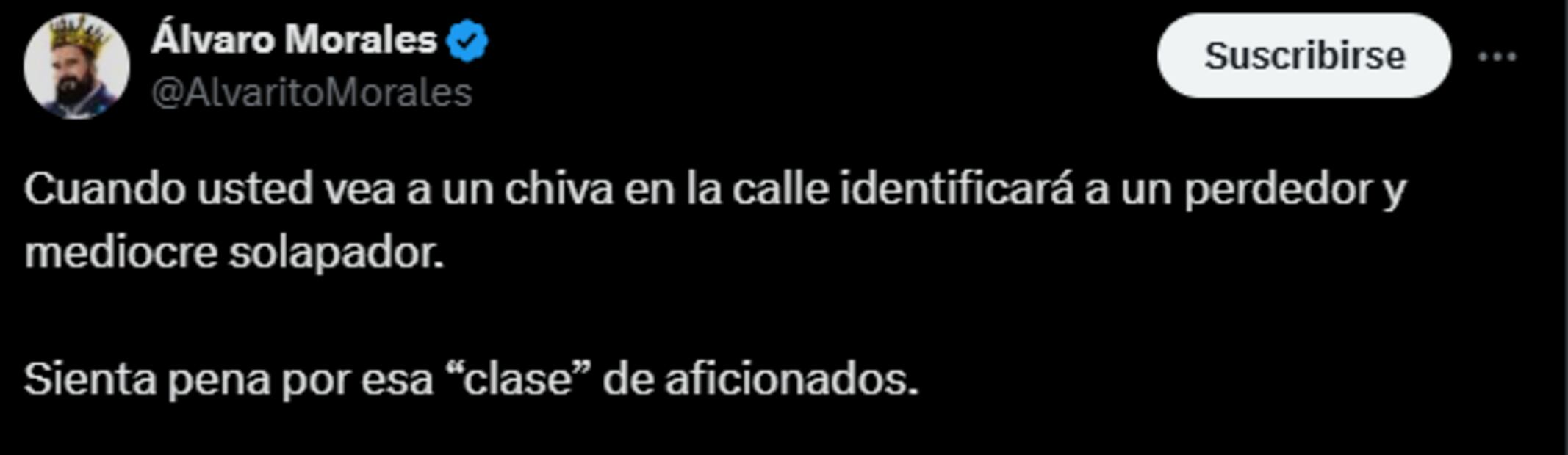 La burla de Álvaro Morales hacia Chivas