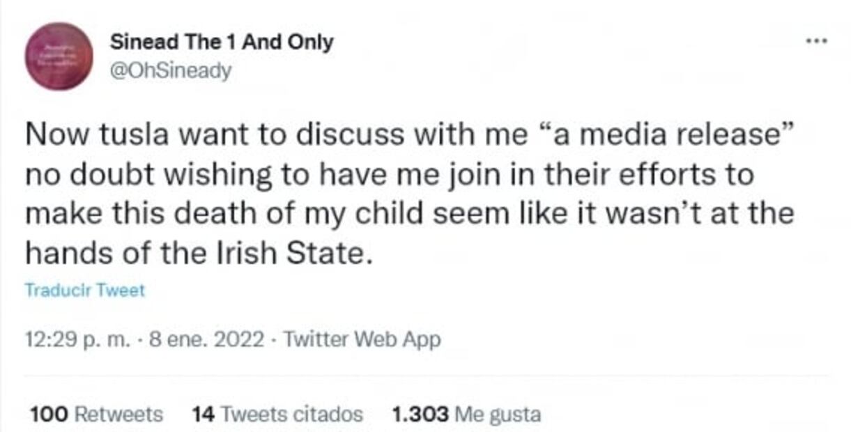 Tras la muerte de su hijo, Sinead O'Connor explota contra el Estado irlandés por no cuidarlo