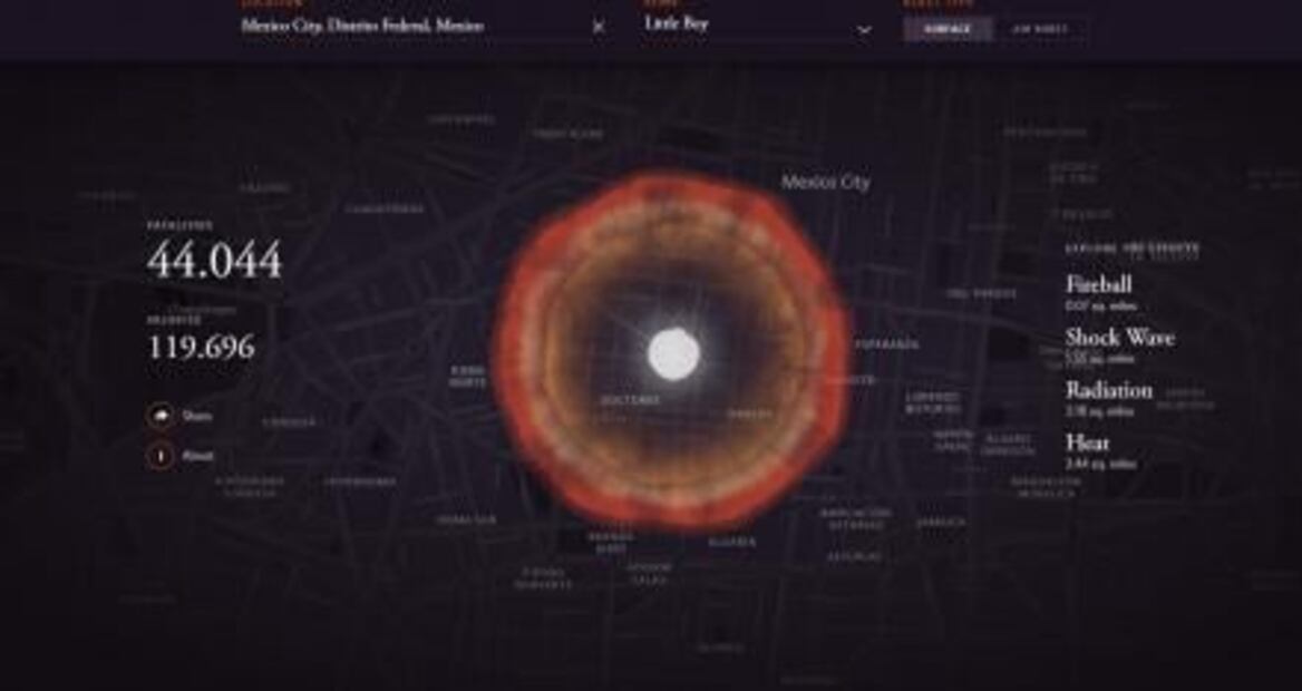 ¿Qué pasaría si una bomba cayera en la CDMX?