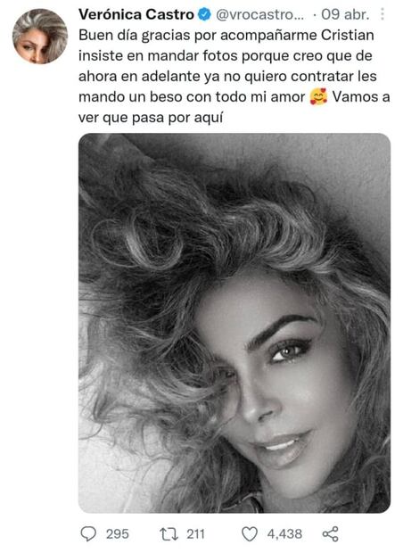 Critican a Verónica Castro, pero ella defiende su foto con filtros
