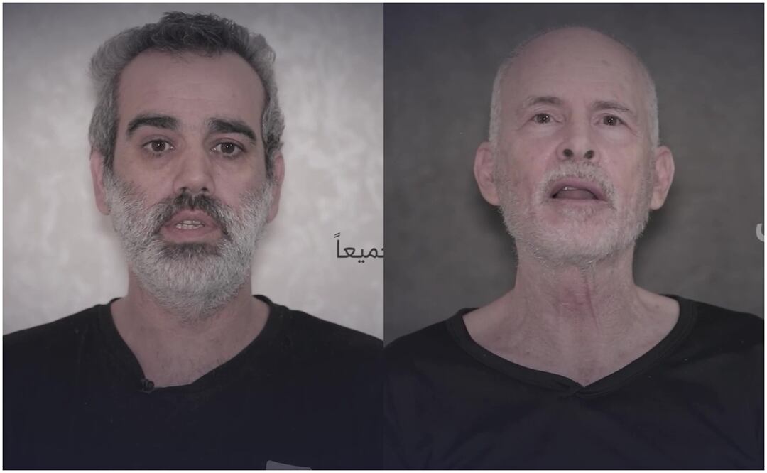 Ambos hombres fueron secuestrados en sus hogares durante el ataque del 7 de octubre: Keith Siegel en Kfar Aza y Omri Miran en Nahal Oz. Foto: Captura de video